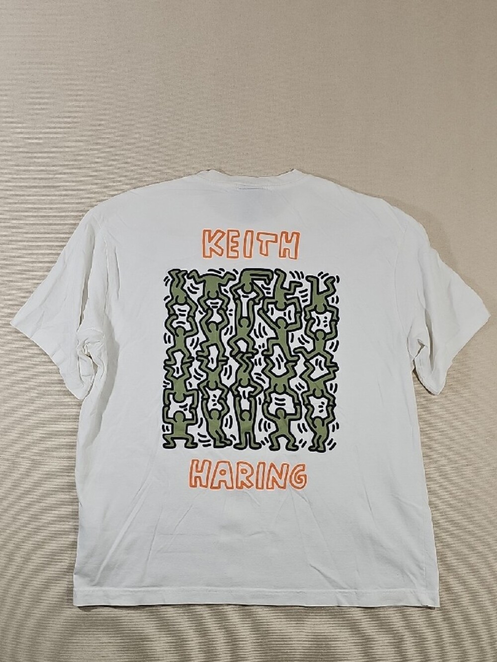 H&M White Keith Haring Logo Short Sleeve Tee View 3